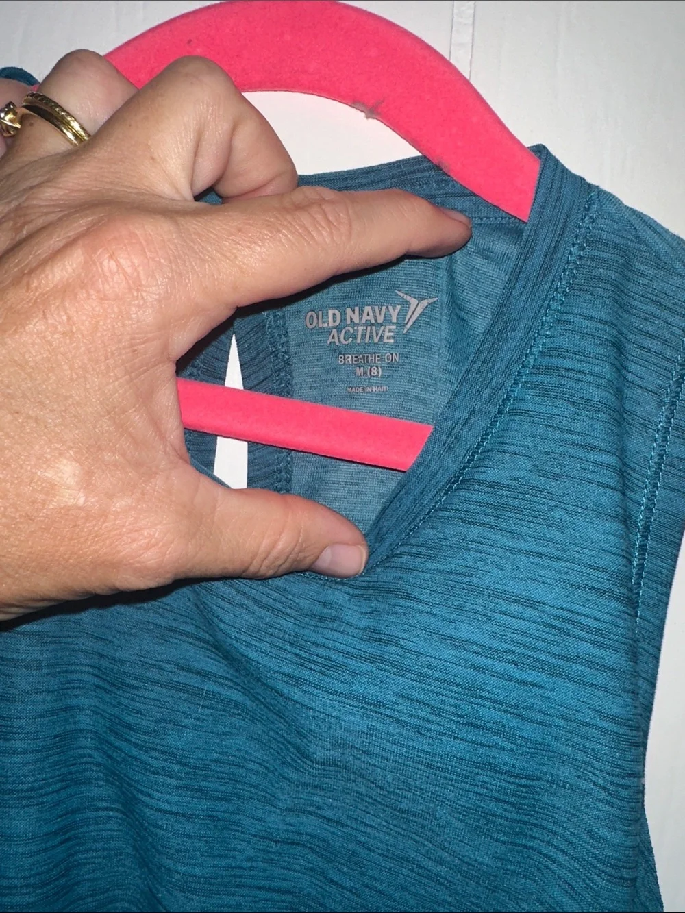 Old Navy Teal Space-Dye Swing Tank Top